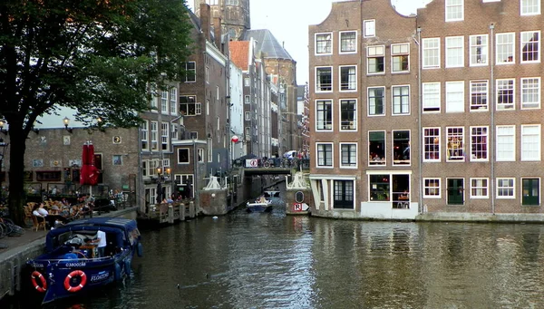 Niederlande Amsterdam 208 Armbrug Blick Auf Kanal Promenade Und Brücke — Stockfoto