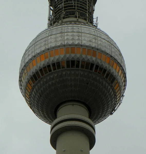 Alemania Berlín Rathausstrasse Torre Televisión Berlín Parte Redondeada Torre — Foto de Stock
