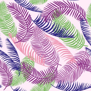 Avuç içi yapraklı tropikal arkaplan deseni