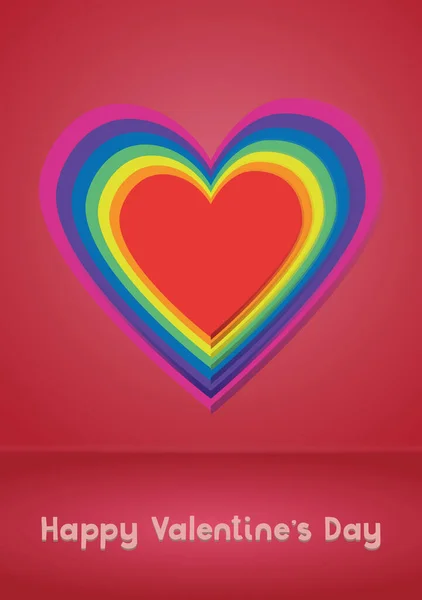 Valentine Card Égalité Amour Est Pour Tout Monde — Image vectorielle