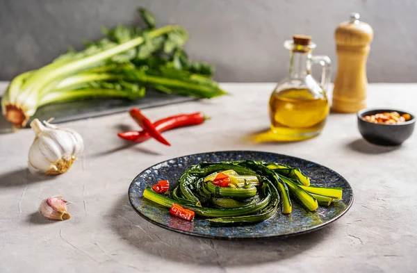 Chicory Greens Low Calorie Leafy Vegetables Fount Inulin Vitamins Minerals — Fotografie, imagine de stoc