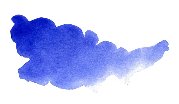 Abstrakt Blå Akvarell Form För Text Logotyp Handritad Akvarell Bakgrund — Stockfoto