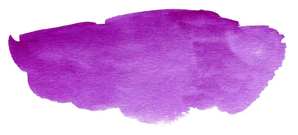 Pintura Mano Arte Acuarela Púrpura Sobre Fondo Blanco Aislado Textura — Foto de Stock