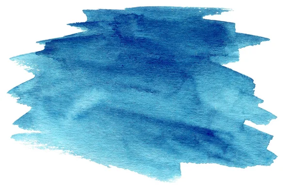 Abstrakte Blaue Aquarellpinsel Streichen Hintergrund Für Text Logo Handgezeichneter Aquarell — Stockfoto