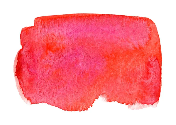 Warna Merah Dan Merah Muda Bentuk Cat Air Terisolasi Pada — Stok Foto