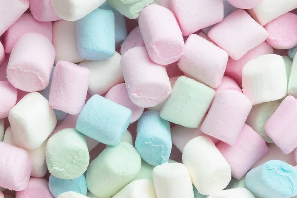 Renkli Marşmelovlar Yakın Plan Yumuşak Şirin Şekerlemeler — Stok fotoğraf