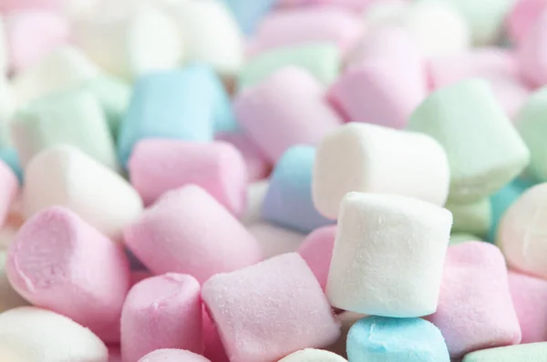 Colorato Sfondo Marshmallow Vicino Soffici Marshmallow Carino — Foto Stock