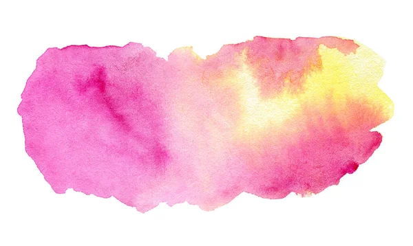 Abstract Gradient Pink Yellow Watercolor White Background — Stock Photo, Image