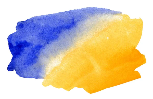 Αφηρημένο Μπλε Και Κίτρινο Φόντο Υδατογραφία Για Κείμενο Λογότυπο Που — Φωτογραφία Αρχείου