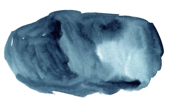 Colorazione Acquerello Blu Intenso Con Sfumatura Nube Acquerello — Foto Stock