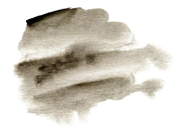 Brown Watercolor Art Hand Paint White Background Isolated Brush Texture — Stock Photo, Image