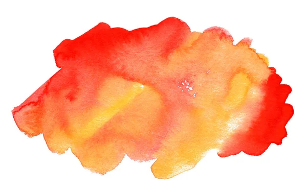 Abstract Watercolor Background Hand Drawn Red Yellow Watercolor Spot — Stock Photo, Image