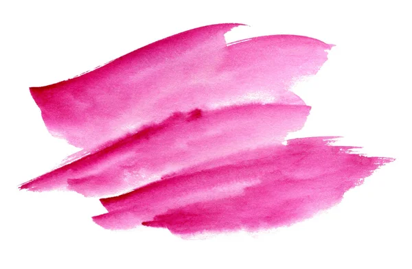 摘要水彩背景 手绘笔划粉红水彩斑斑 — 图库照片