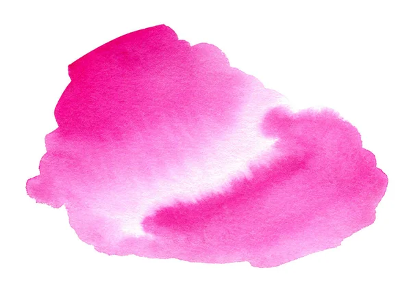 抽象水彩画の背景 手描きブラシストロークピンク水彩スポット — ストック写真