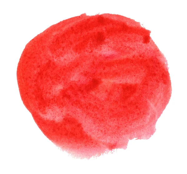 Forma Acuarela Roja Rosa Aislada Sobre Fondo Blanco — Foto de Stock