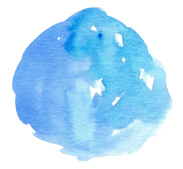 Синий Цвет Акварели Абстрактный Фон Текста Логотипа Изолированного Белом — стоковое фото