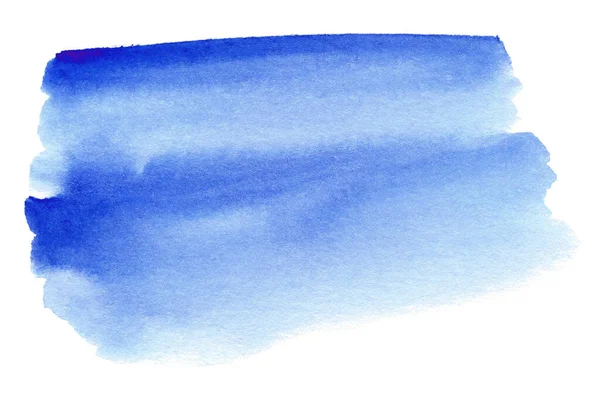 Forma Aquarela Azul Fundo Abstrato Para Texto Logotipo Isolado Branco — Fotografia de Stock