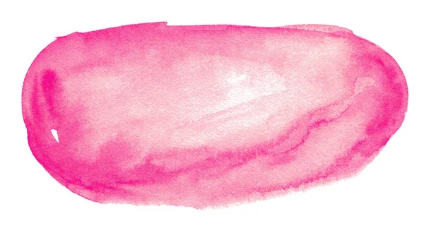粉红水彩画背景文字或标志 手绘抽象水彩画剪贴艺术污迹 — 图库照片