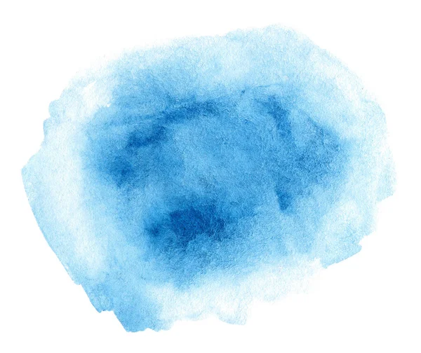 Fundo Forma Aquarela Azul Para Texto Logotipo Mão Desenhada Mancha — Fotografia de Stock