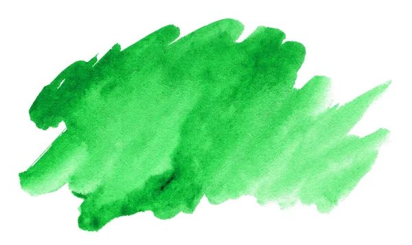 Zelená Akvarel Tvar Pozadí Pro Text Nebo Logo Ručně Kreslené — Stock fotografie