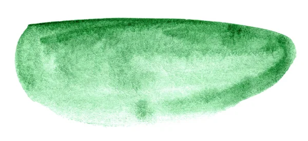 Forma Acuarela Verde Abstracta Como Fondo Aislado Sobre Blanco Pintura — Foto de Stock