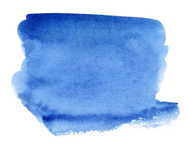 Forma Aquarela Azul Abstrato Como Fundo Isolado Branco Arte Clipe — Fotografia de Stock
