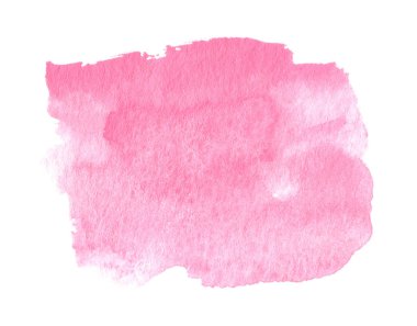 Soyut pembe suluboya bulutu beyaz arkaplanda izole edildi