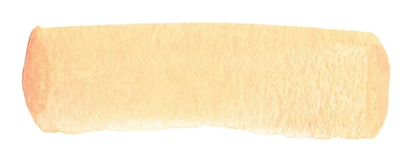 Acquerello Beige Pennellate Disegnate Mano Acquerello Isolate Bianco — Foto Stock