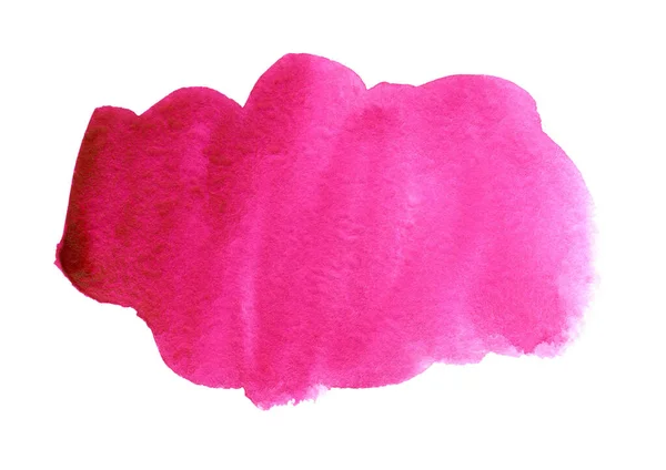 Tache Aquarelle Rose Dessinée Main Fond Aquarelle Abstrait — Photo