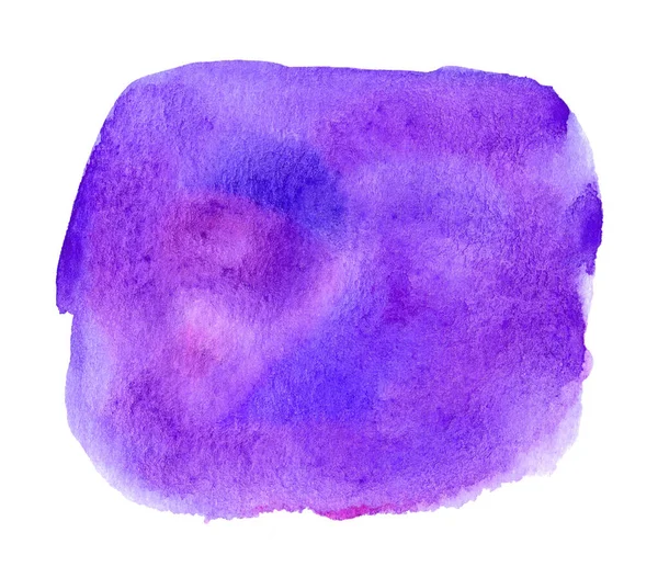 Forma Acuarela Púrpura Aislada Sobre Fondo Blanco — Foto de Stock