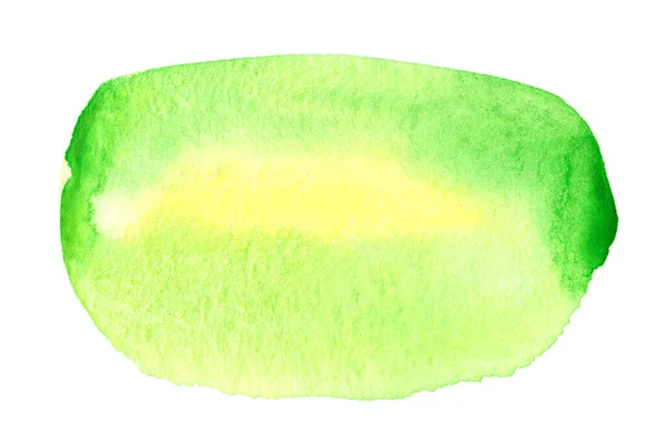 Abstrakte Grüne Aquarellform Isoliert Auf Weißem Hintergrund Frühling Aquarell Clip — Stockfoto