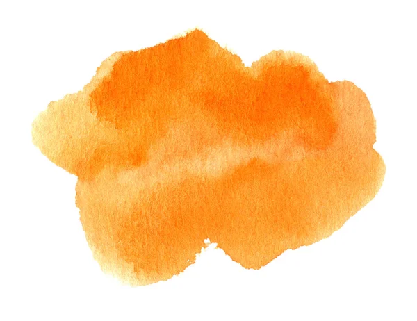 Abstract Orange Watercolor Shape Isolated White Background — Stock Photo, Image