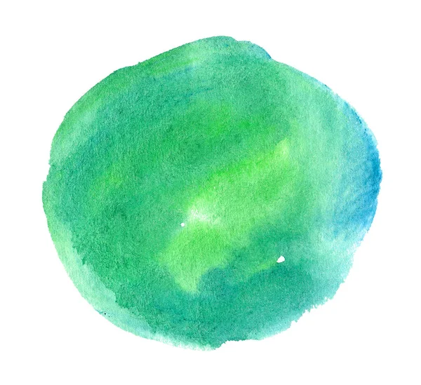 Green Watercolor Spot Logo Lettering — Stock Photo, Image