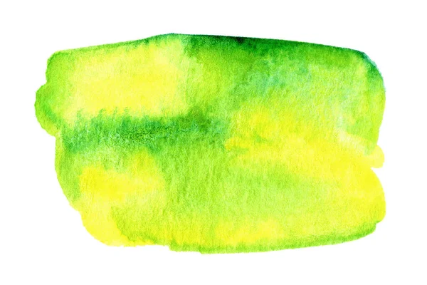 Leuchtend Grüner Und Gelber Aquarellfleck Für Logo Oder Schriftzug — Stockfoto