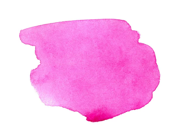 白い背景に抽象的なピンクの水彩画 テキストやロゴのための水彩クリップ — ストック写真