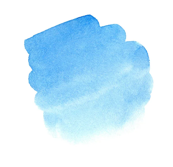 Abstrato Aquarela Azul Sobre Fundo Branco Clipart Aquarela Para Texto — Fotografia de Stock