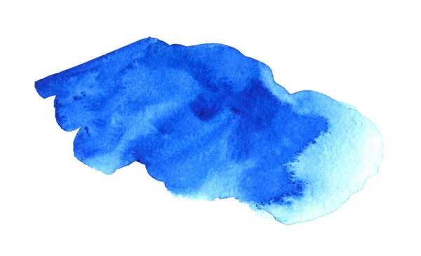 Azul Abstrato Mão Desenhado Fundo Aquarela Para Texto Logotipo Clipart — Fotografia de Stock