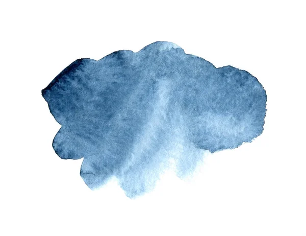Blauw Abstracte Met Hand Getekende Aquarelachtergrond Voor Tekst Logo Aquarel — Stockfoto