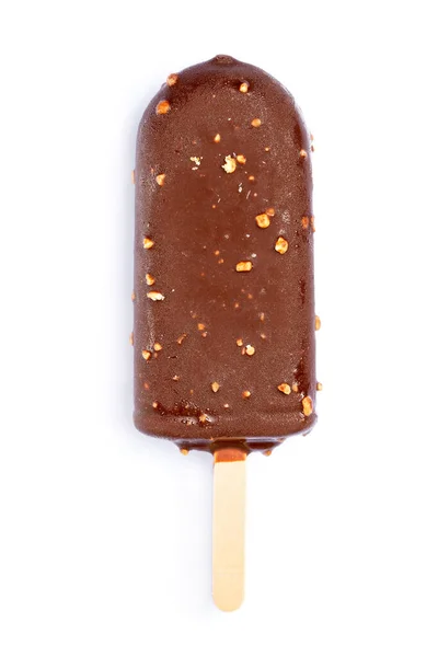 Chocolate Ice Cream Stick Isolated White Background — Stock Photo, Image