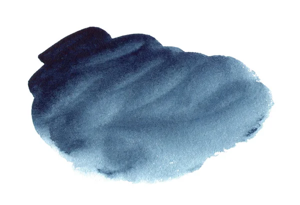 Blauwe Aquarelvorm Abstracte Achtergrond Voor Tekst Logo Geïsoleerd Wit — Stockfoto
