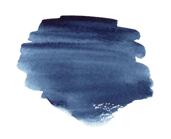 Forma Aquarela Azul Fundo Abstrato Para Texto Logotipo Isolado Branco — Fotografia de Stock