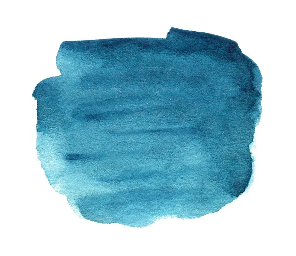 Forma Azul Acuarela Fondo Abstracto Para Texto Logotipo Aislado Blanco — Foto de Stock