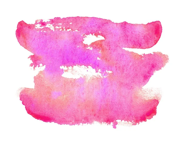 粉色水彩画 白色文字或标识隔离的摘要背景 — 图库照片