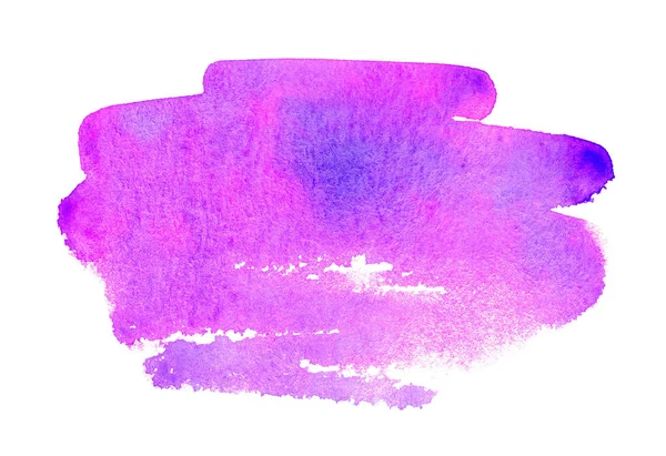 Forma Aquarela Violeta Fundo Abstrato Para Texto Logotipo Isolado Branco — Fotografia de Stock