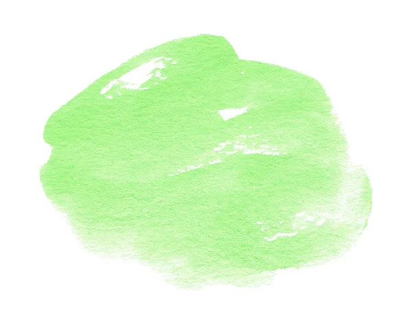 Forma Acuarela Verde Fondo Abstracto Para Texto Logotipo Aislado Blanco — Foto de Stock