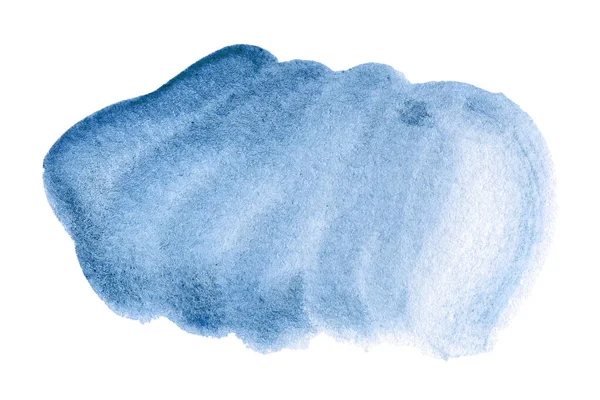 Forma Aquarela Azul Fundo Abstrato Para Texto Logotipo Isolado Branco — Fotografia de Stock