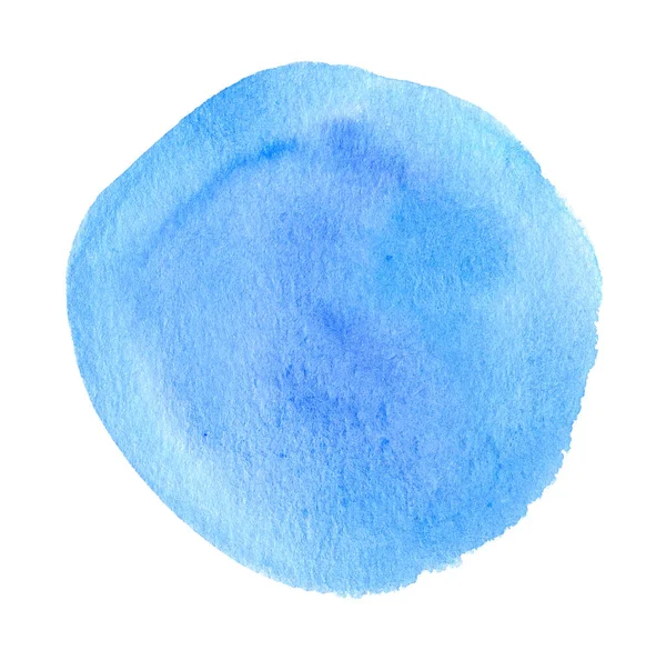 Mancha Aquarela Abstrata Azul Desenhada Mão — Fotografia de Stock