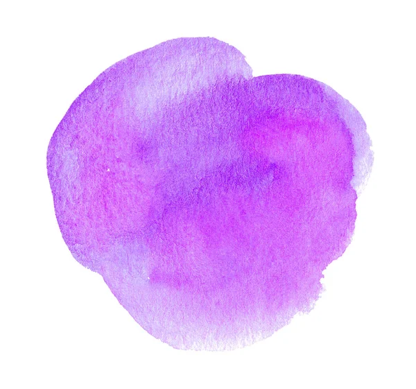 Mancha Acuarela Abstracta Violeta Dibujada Mano — Foto de Stock