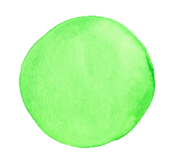Abstrakte Grüne Aquarellform Als Hintergrund Isoliert Auf Weiß — Stockfoto