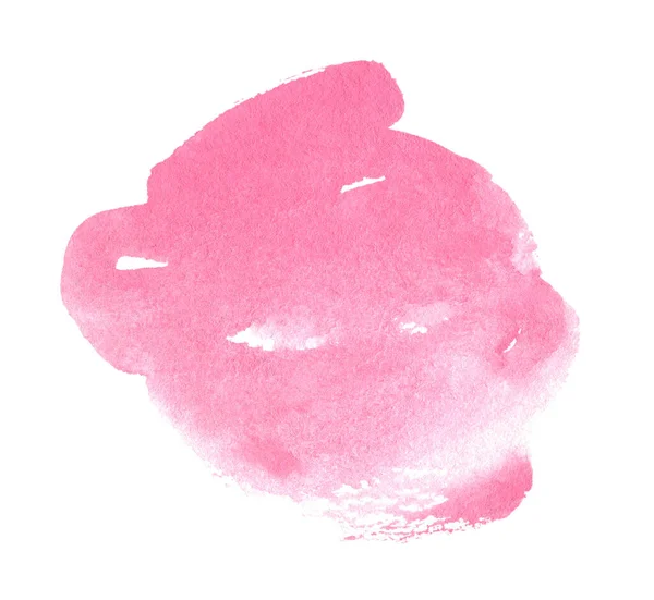Astratto Sfondo Acquerello Rosa Isolato Sfondo Bianco — Foto Stock